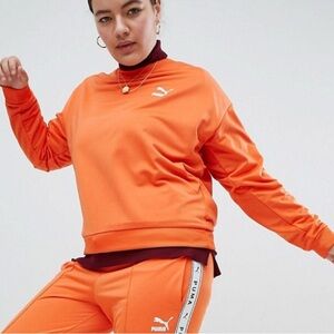 PUMA x ASOS Exclusive Jumper Sweatshirt Crewneck Orange with tape sleeve XXL